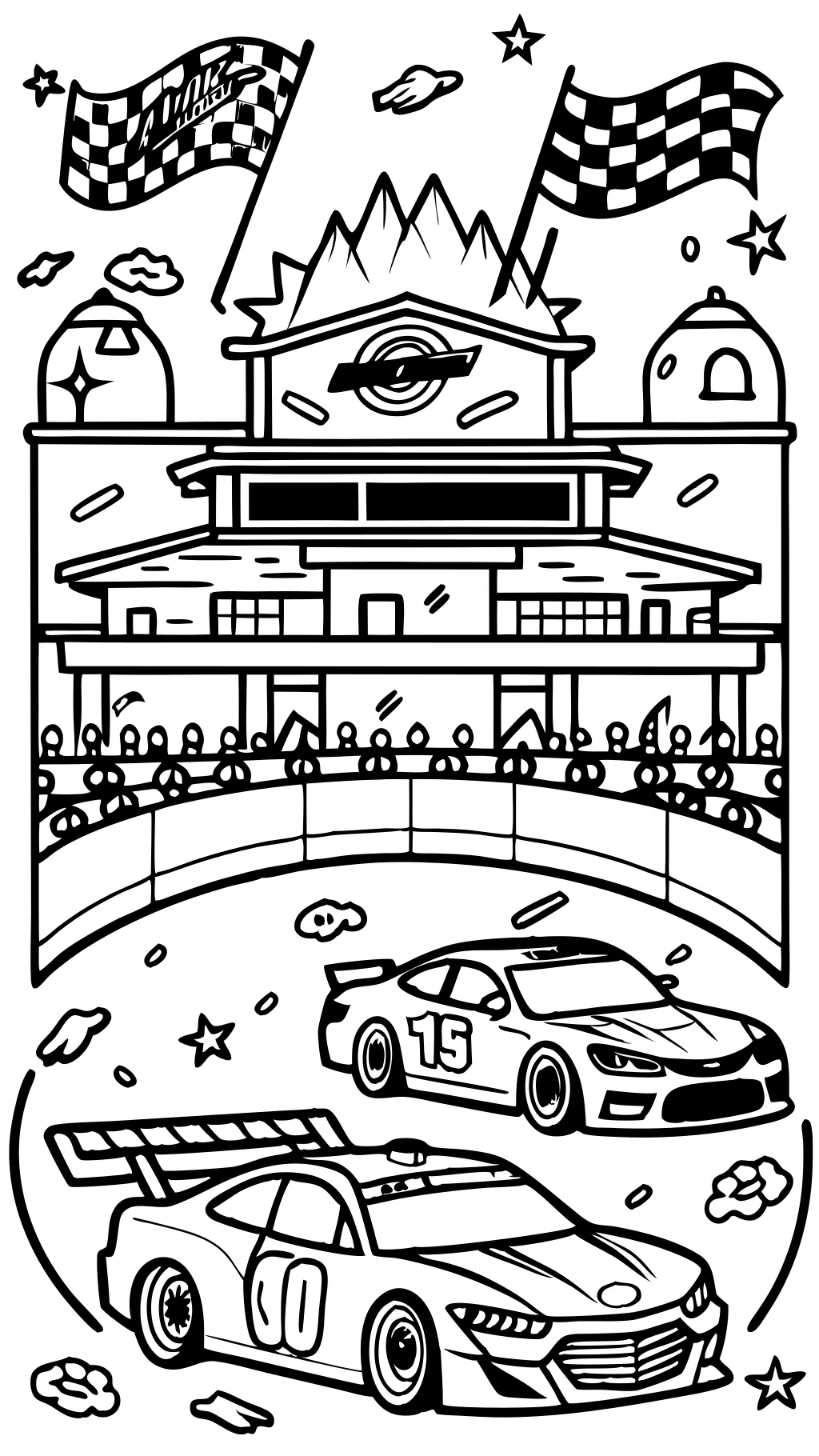 nascar coloring page